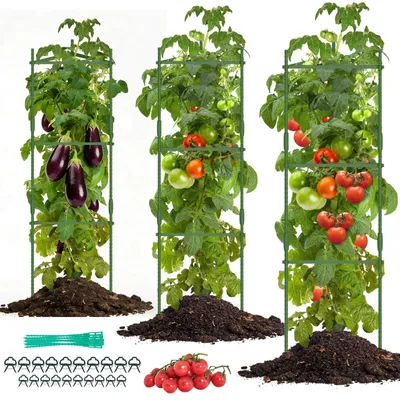 Immagine prodotto di Omgoods - Set di 3 supporti per piante di pomodoro per il giardino