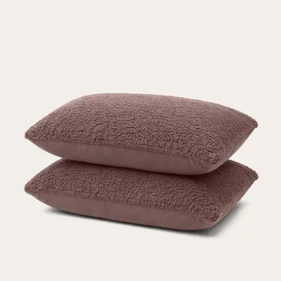 Produktbild von HappyBed Kissenbezug | Teddy Salbeigrün | 2er Set