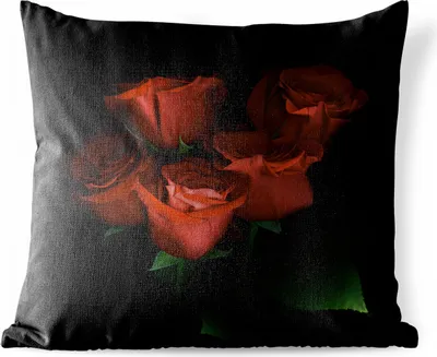 Produktbild von MuchoWow® Outdoor Kissen - Blumen - Rosen - Wald - 60x60 cm - Wetterfest - Lounge Kissen - Dekoration - Schlaf Kissen