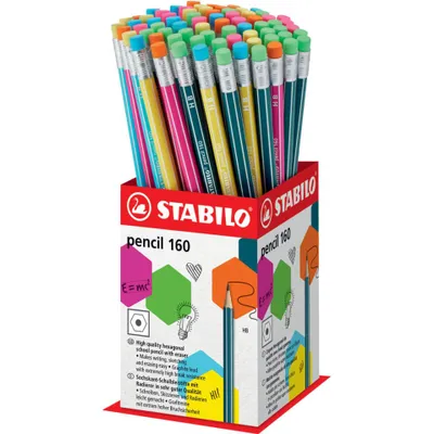 Produktbild von Bleistift mit Radiergummi - STABILO pencil 160 in petrol - Einzelstift - Härtegrad HB