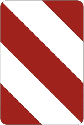 Produktbild von Verkehrsschild VZ626-20, Leitplatte (Aufstellung links), Alu, RA2, 500x750 mm