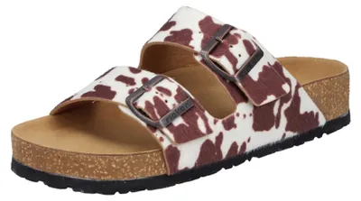 Image de Rieker Damen Pantolette Beige/Kuhfell