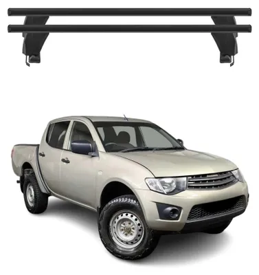 Produktbild von Menabo Dachträger Grundtäger für Mitsubishi L200 2006-2015 ABE Alu Schwarz 2x, KI-generiertes Bild