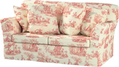 Produktbild von Dekoria Bezug für Tomelilla 2-Sitzer Sofa nicht ausklappbar, creme- rot, Sofahusse, Tomelilla 2-Sitzer