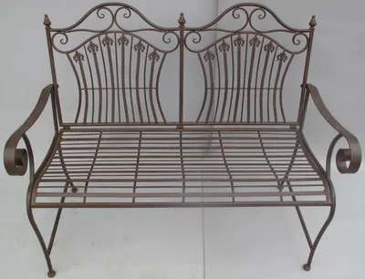 Jugendstil Gartenbank, Jugendstil Sitzbank, Rustikale Gartenbank, Art Nouveau Garden Bench, Art Nouveau Bench, Rustic Garden Bench