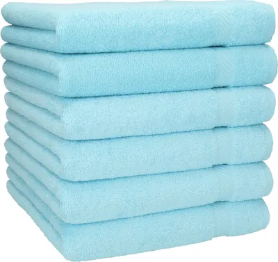 Produktbild von Betz 6 Stück Handtücher 50x100 cm PALERMO 100% Baumwolle  Farbe: türkis