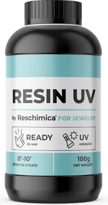 Produktbild von UV-Harz,kristallklar,UV-Härtung, Epoxidharz, Ohrringe, Halsketten, Armbänder,epoxidharz zubehör, UV Kleber, uv harz für Schmuckherstellung (100 gr)