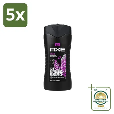 Produktbild von 5 x Axe Douchegel Excite - 250 ml - Vorratspackung - 5 Stücke