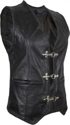 Produktbild von Damen Lederkutte Damenweste taillierter schnitt Nappaleder sehr weiches Leder(3XL)