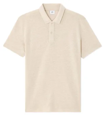 Produktbild von Celio Nelimon Poloshirt für Herren, aus reinem Leinen, Farbe Beige, Größe L