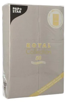 Produktbild von Servietten "ROYAL Collection" 48 cm x 30 cm grau mit Besteckfalz