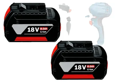 Obrázok produktu pre Lítiovo-iónová batéria, 18 V, kapacita 8000 mAh, 2 kusy, 18 V