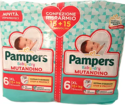 Produktbild von Pampers Windeln Baby Windeln Baby Dry XL 500 Größe 6 15 kg Kuschelpunkte Schutzkomfort saugfähigkeit