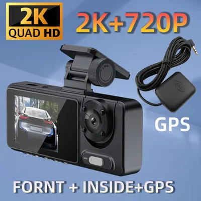 Obrázok produktu pre 2 kamery autokamera Viacjazyčná, prehľadná videokamera do auta Širokouhlý záznamník Bezpečnosť auta počas jazdy