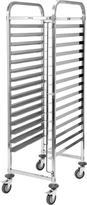 Immagine prodotto di Carrello di trasporto per teglie da forno 15x 400x600mm 470x620x1700mm acciaio inox