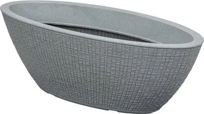Obrázok produktu pre Oválny kvetináč z recyklovanej terakoty, 60 cm, na vonkajšie použitie