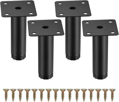 Imagen del producto de Patas ajustables para muebles, de 8 cm de altura, juego de 4 unidades