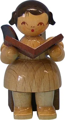 Produktbild von Engel mit Buch - natur - sitzend (5cm) von Kunstgewerbe Uhlig