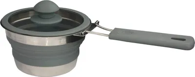 Produktbild von Pfanne mit Deckel und Faltgrip grau 1 Ltr Faltbar
