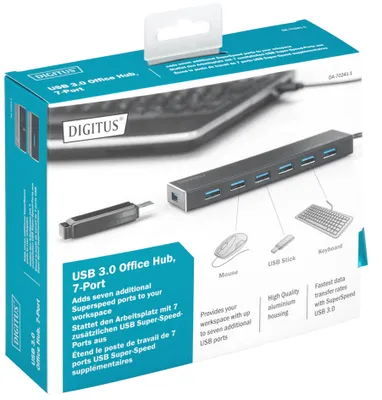 Obrázok produktu pre DIGITUS USB 3.0 Office Hub, 7-Port