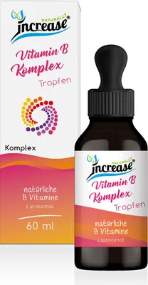 Produktbild von Liposomale Vitamin B Komplex Tropfen hochdosiert - (6.900mg Vitamin B pro Packung) 230mg Vitamin B pro Tagesdosis