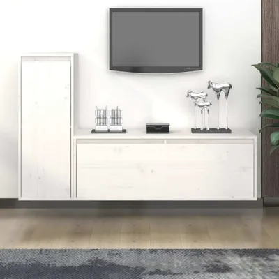 Obrázek produktu pro The Living Store TV skříňky 2 ks. Bílý borovicový masiv