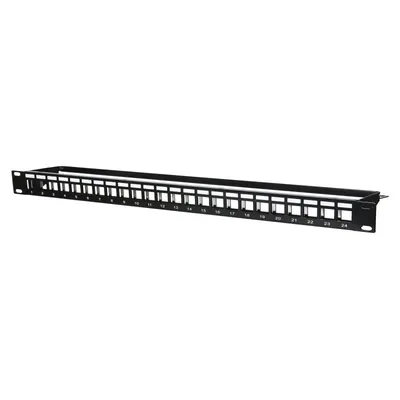 Produktbild von METZ CONNECT 130926-0029KE, Rackeinbau, 1U, Schwarz, Stahl, Zink, RoHS, 482,6 mm