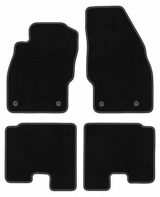 Produktbild von Velours-Fußmatten für Opel Adam 2012- (Schrägheck) – 4-tlg, Schwarz, passgenau – Wielganizator BASIC