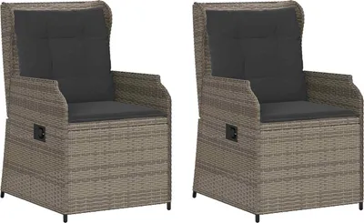Obrázek produktu pro Zahradní lavice 2 pcs Šedá polyratan