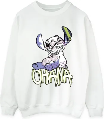 Produktbild von Disney - "Ohana" Sweatshirt für Damen BI22894 (S) (Weiß)