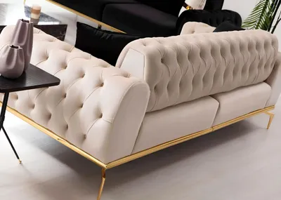 Produktbild von Sofagarnitur Luxus Chesterfield Sitzgruppe Dreisitzer Schwarz 3+3 Sitz