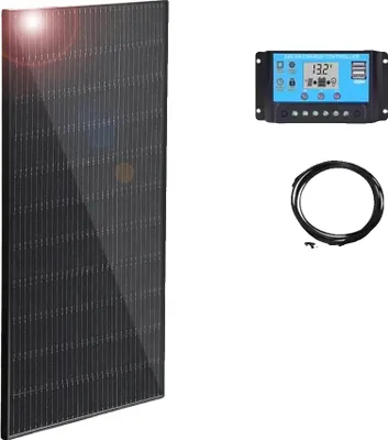 Obrázek produktu pro Solární panel, monokrystalický, lehká konstrukce, 150 W, 12 V, sada