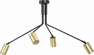 Immagine prodotto di Lampada da soffitto VERNO nero-oro 4xGU10x10W in metallo, dimensioni: 35x75x75 cm, IP20, Emibig