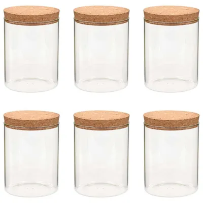 Produktbild von vidaXL Vorratsgläser mit Korkdeckel 6 Stk. 650 ml