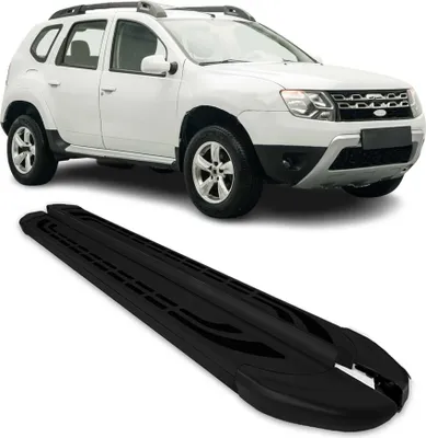 Image de Marchepieds Latéraux pédale pour Dacia Duster 2010-2018 Aluminium Noir 2Pcs