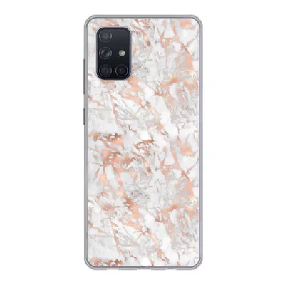 Produktbild von MuchoWow® Handyhülle Schutzhülle Hülle für Samsung Galaxy A51 Marmor - Roségold - Luxus - Muster Silikon Softcase Handy Hülle - Schutzabdeckung