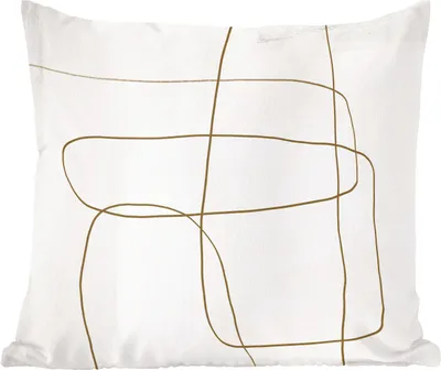 Produktbild von MuchoWow® Zierkissen Sofakissen Wohnzimmer Dekokissen 60x60 cm Abstrakt - Weiß - Luxus - Sitzfläche - Foto Polster