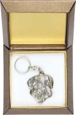 Produktbild von Rhodesian Ridgeback - Versilberter Anhänger mit einem Hund in einer dekorativen Box, Handtaschenschmuck, Rucksackanhänger der Marke Art-Dog