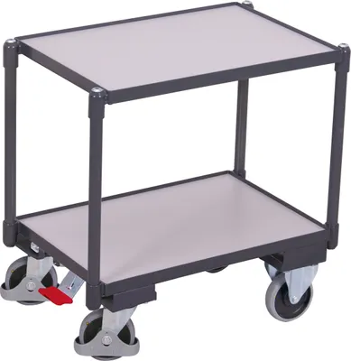 Produktbild von VARIOfit ESD Euro-System Roller mit EasySTOP und 2 Ladeflächen 605x410mm