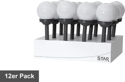 Produktbild von Display LED-Solar-Stab 'Globus', 12 tlg., w/w LED