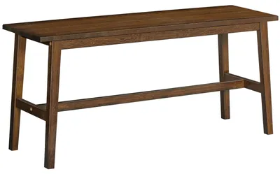 Bambusbank, Esszimmerbank, Flurbank, 100x30x45,5 cm, braun
