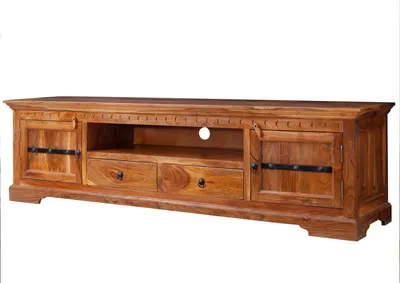 Immagine prodotto di MASSIVMOEBEL24 | mobile TV in legno di Acacia 200x45x55 miele dorato laccato OXFORD #0326
