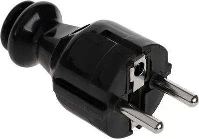 Produktbild von Schwarzer Unischuko Stecker mit Erdung, WT-30-2