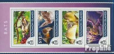 Produktbild von Briefmarken Salomoninseln 2015 Mi 3147-3150 Kleinbogen (kompl. Ausg.) postfrisch Fledermäuse