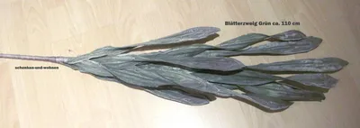 Produktbild von 1 Kunstblume - Blätterzweig geschäumt - Grün ca. 110 cm