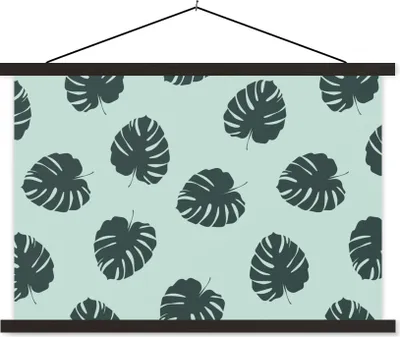 Produktbild von MuchoWow® Textilposter Sommer - Laub - Blau 150x100 cm mit schwarzem Rahmen - Schlafzimmer