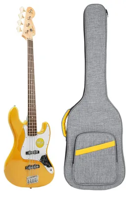 Immagine prodotto di Custodia per basso elettrico, imbottitura di 0,9 cm, con tracolla e spallacci da zaino, colore nero, ideale per musicisti