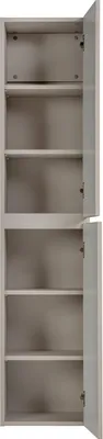 Obrázok produktu pre Kúpeľňová skrinka vysoká 160 cm, 2 dvere, kašmírová matná fréza