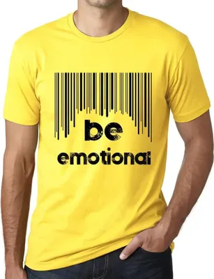 Produktbild von Herren Grafik T-Shirt Barcode Be Emotiona Öko-Verantwortlich Vintage Jahrgang Kurzarm Lustige Druck Geburtstag Geschenk Mann