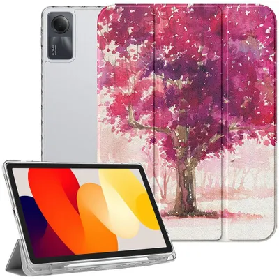 Image de Coque pour Xiaomi Redmi Pad SE 11 Pouces, Antichoc avec Porte-Stylet - Motif Arbre